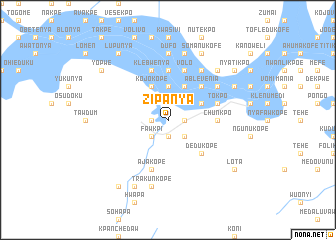 map of Zipanya