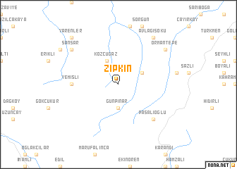 map of Zıpkın