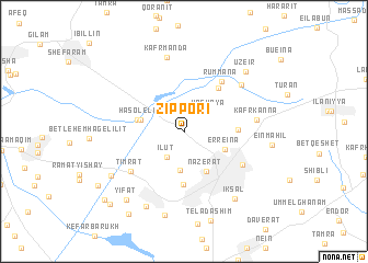 map of Ẕippori