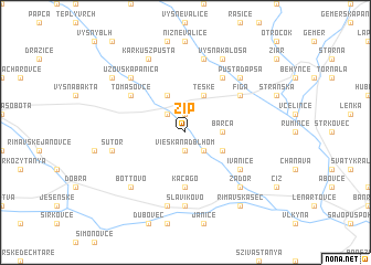 map of Žíp