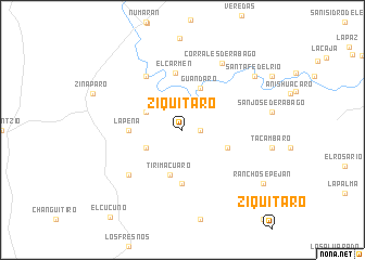 map of Ziquítaro