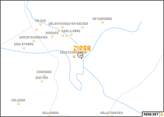 map of Zīr Āb