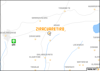 map of Ziracuaretiro