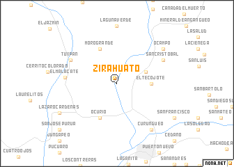 map of Zirahuato