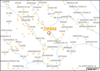 map of Zīrānā