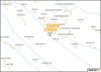 map of Zīrānā