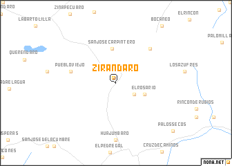 map of Zirándaro