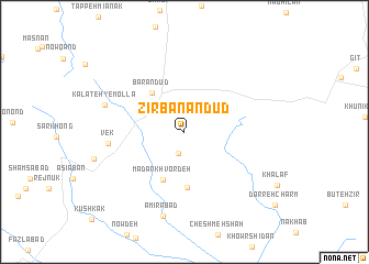 map of Zīr Banāndūd