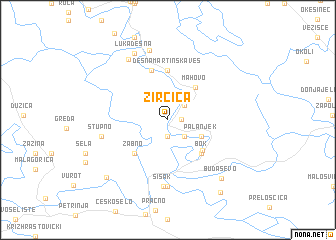 map of Žirčica