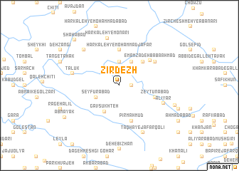 map of Zīrdezh