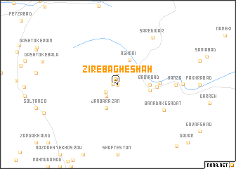 map of Zīr-e Bāgh-e Shāh