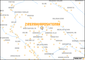 map of Zīr-e Rah Va Posht-e Rāh