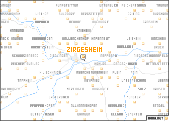 map of Zirgesheim