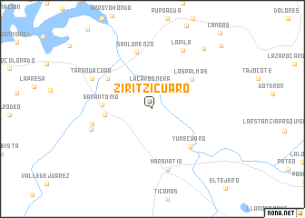 map of Ziritzícuaro