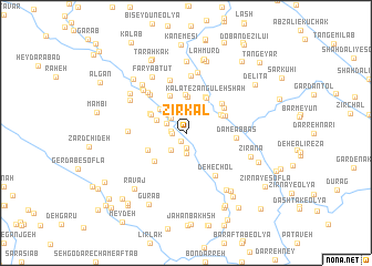 map of Zīr Kal