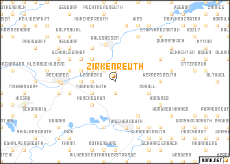 map of Zirkenreuth