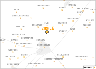 map of Zirkle