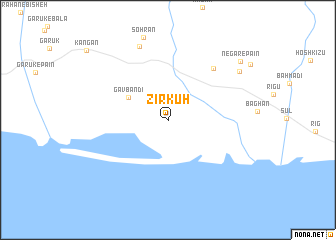 map of Zīr Kūh