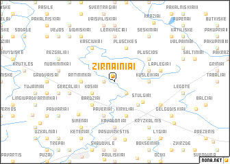 map of Žirnainiai