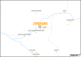 map of Zīrokdān