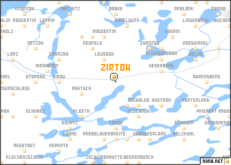 map of Zirtow
