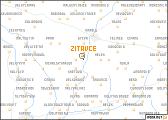 map of Žitavce