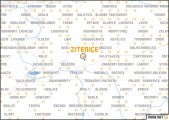 map of Žitenice