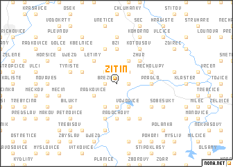 map of Žitín