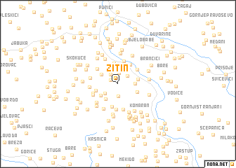 map of Žitin