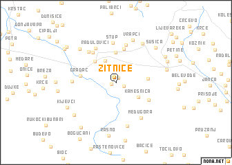 map of Žitniće