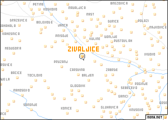 map of Živaljiće