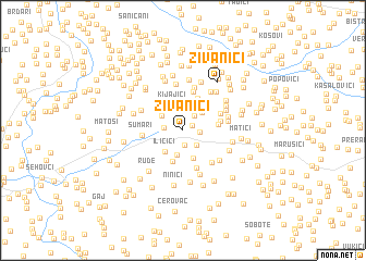 map of Živanići