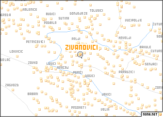 map of Živanovići