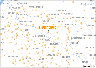 map of Živanovići