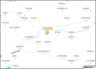 map of Zīvas