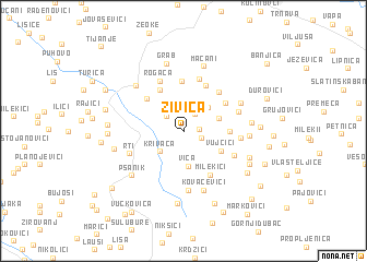 map of Živica