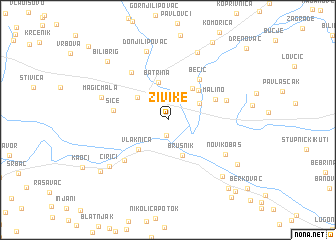 map of Živike