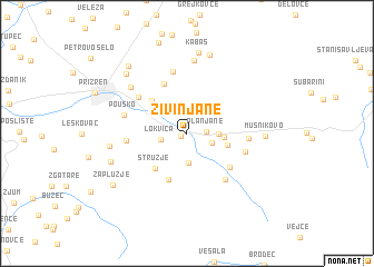 map of Živinjane