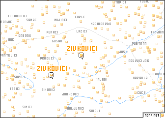 map of Živkovići