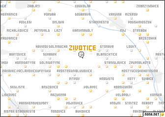 map of Životice