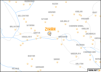 map of Zīwah