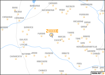 map of Zixixe