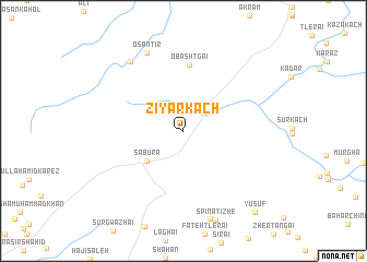 map of Ziyār Kach
