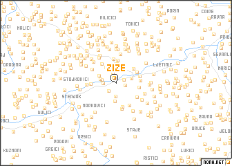 map of Žiže