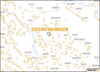 map of Žižića Stražbenica