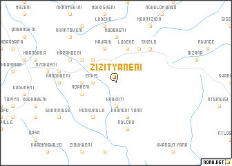 map of Zizityaneni