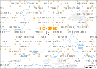 map of Žižkovec