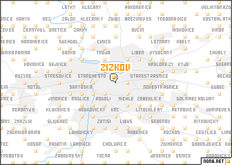 map of Žižkov