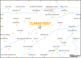 map of Złamany Most