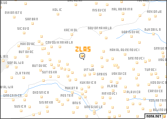 map of Zlaš